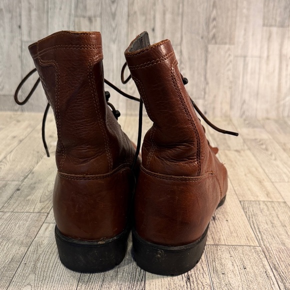 Ariat Brown Leather Women's Heeled Lace-Up Boots - Picture 3 of 5